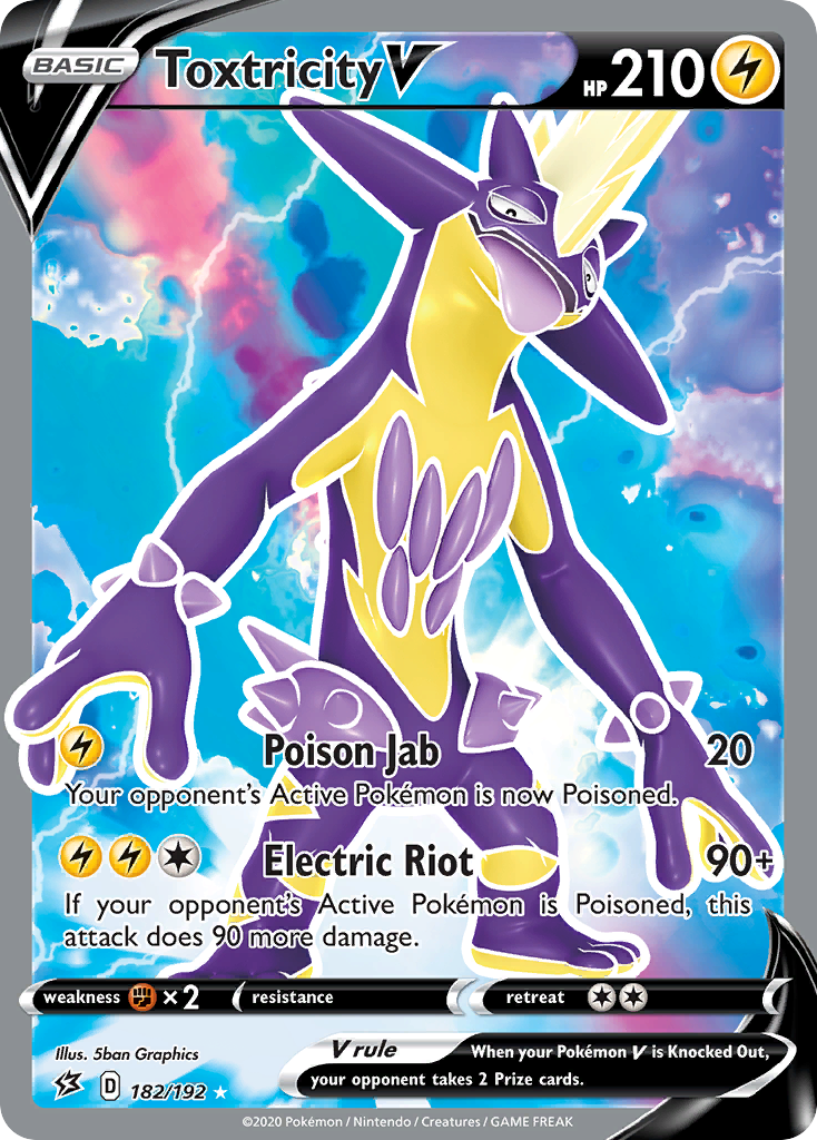 Toxtricity V (Full Art) 182/192 - SWSH02 Rebel Clash Holofoil