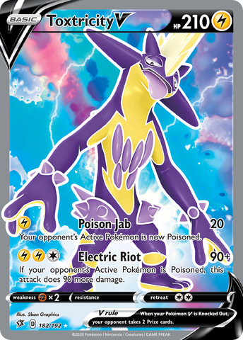 Toxtricity V (Full Art) 182/192 - SWSH02 Rebel Clash Holofoil