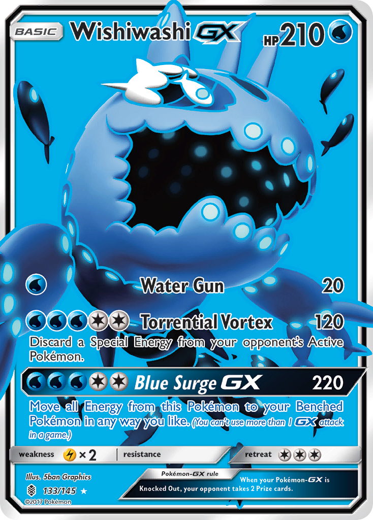 Wishiwashi GX (Full Art)/145 - SM  Guardians Rising Holofoil