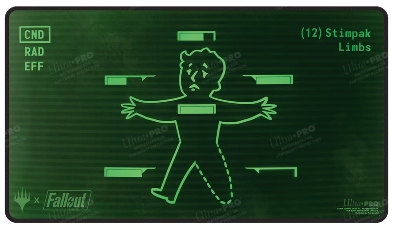 Fallout Inventory Management Black Stitched Playmat