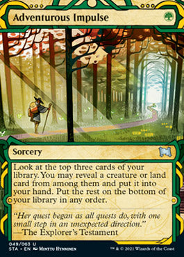 Adventurous Impulse (Foil Etched) (STA-049) - Strixhaven Mystical Archive (Borderless) Foil