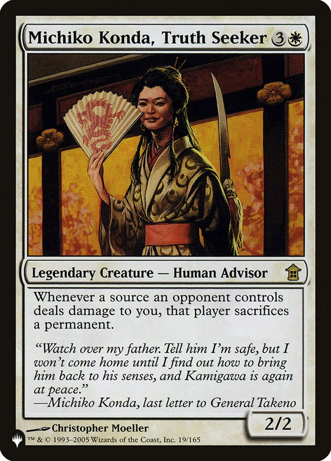 Michiko Konda, Truth Seeker (LIST-19/165) - The List
