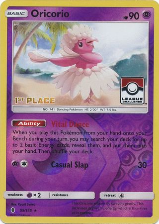 Oricorio - 55/145 (League Challenge) [1st Place] - League & Championship Cards Reverse Holofoil
