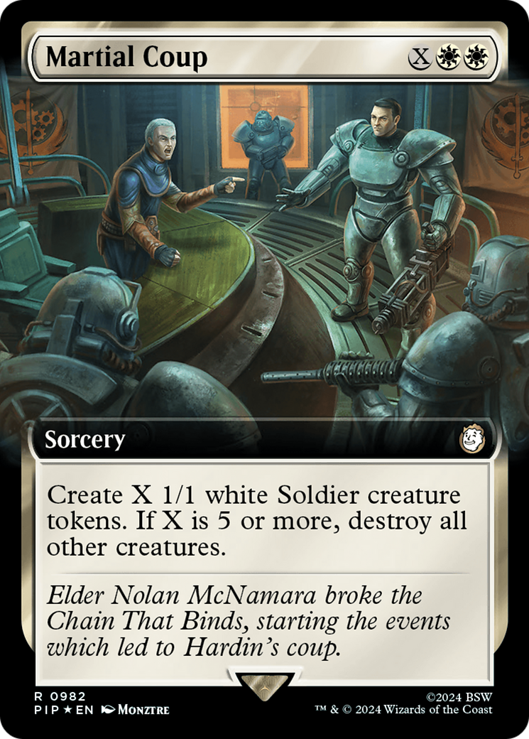 Martial Coup (Extended Art) (Surge Foil) (PIP-982) - Fallout: (Extended Art) Foil