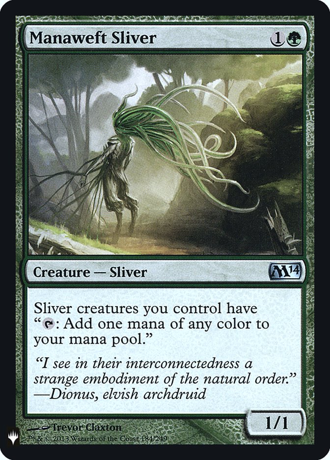 Manaweft Sliver (M14) (LIST-184) - The List Foil