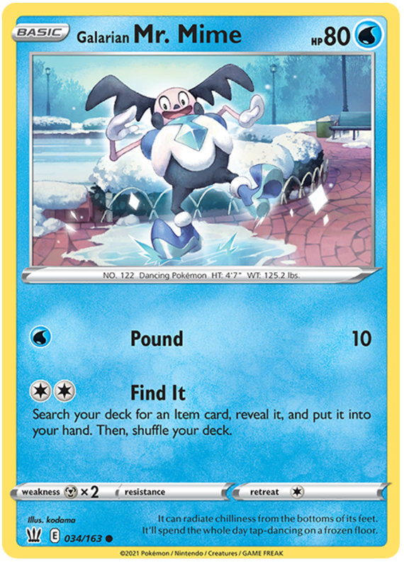 Galarian Mr. Mime 34/163 - SWSH05 Battle Styles