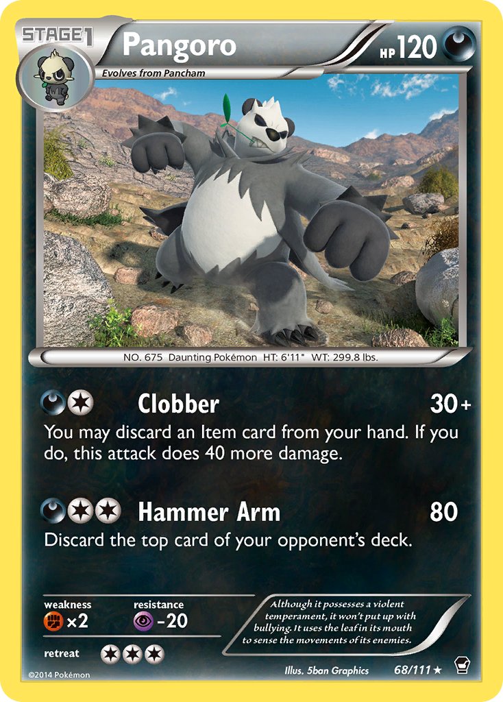 Pangoro - 68/111 (Cracked Ice Holo) - Deck Exclusives Holofoil