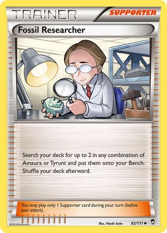 Fossil Researcher 92/111 - XY  Furious Fists