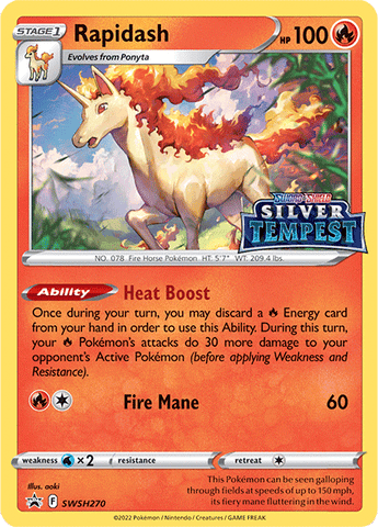 Rapidash - SWSH270 (Prerelease) SWSH270/307 - SWSH Sword & Shield Promo Cards Holofoil