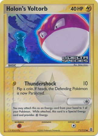 Holon's Voltorb 71/113 - Delta Species Reverse Holofoil