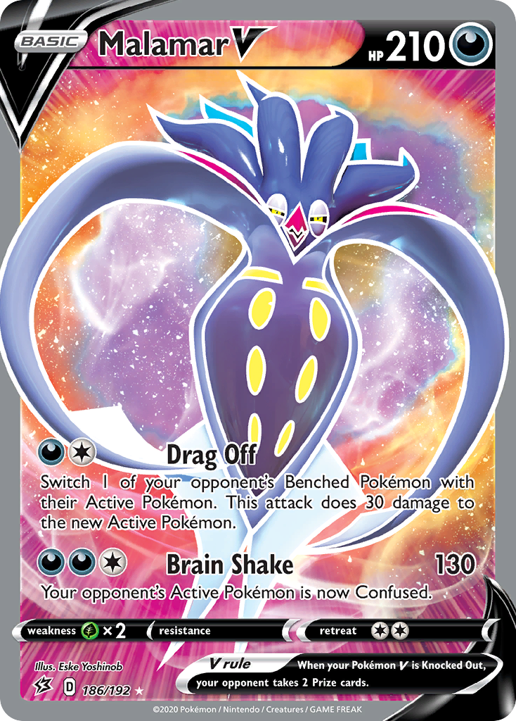 Malamar V (Full Art)/192 - SWSH02 Rebel Clash Holofoil