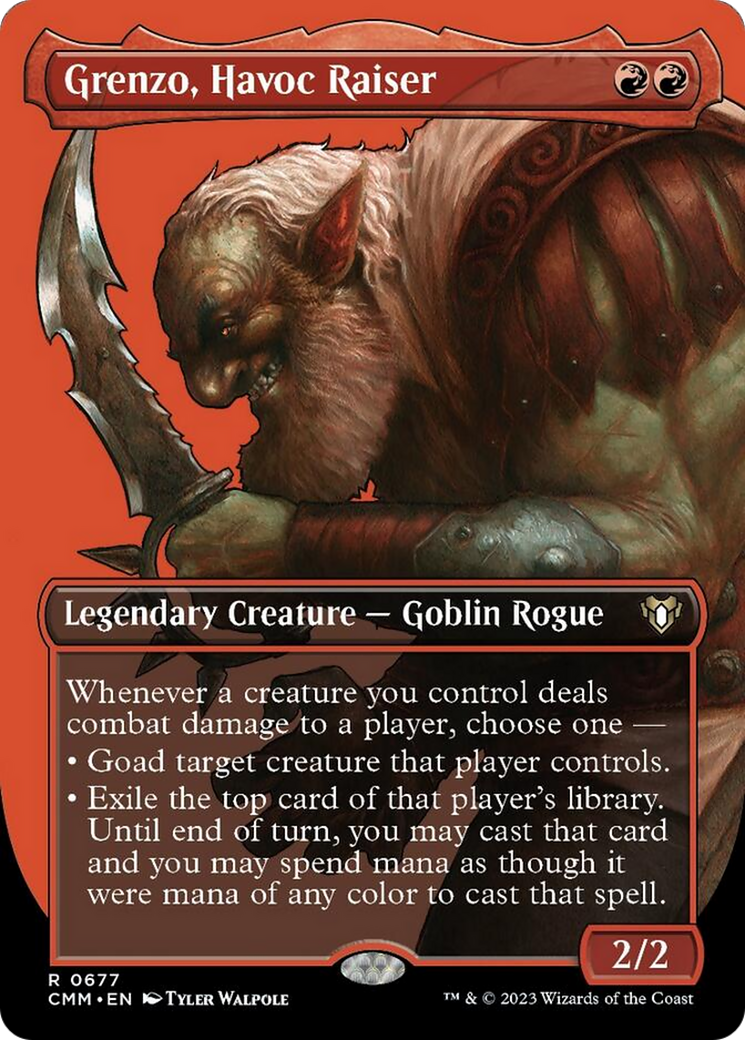 Grenzo, Havoc Raiser (Borderless) (CMM-677) - Commander Masters (Borderless)