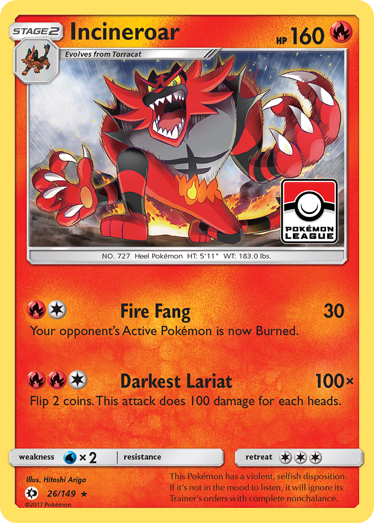 Incineroar 26/149 - SM Base Set