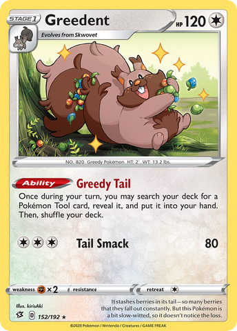 Greedent 152/192 - SWSH02 Rebel Clash