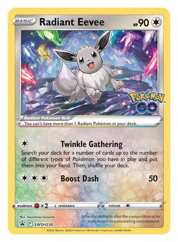 Radiant Eevee - SWSH230 SWSH230/307 - SWSH Sword & Shield Promo Cards Holofoil