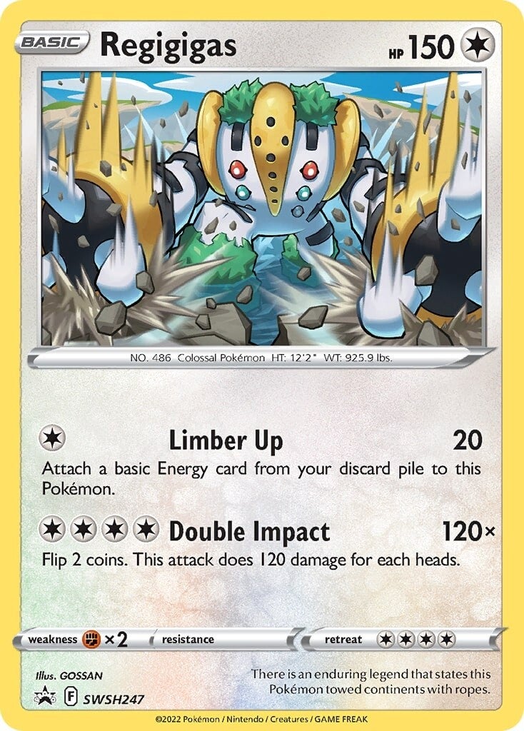 Regigigas - SWSH247 (Cosmos Holo) SWSH247/307 - SWSH Sword & Shield Promo Cards Holofoil
