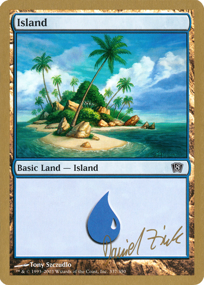 Island (337) - 2003 Daniel Zink (8ED) (WCD-) - World Championship Decks 2003