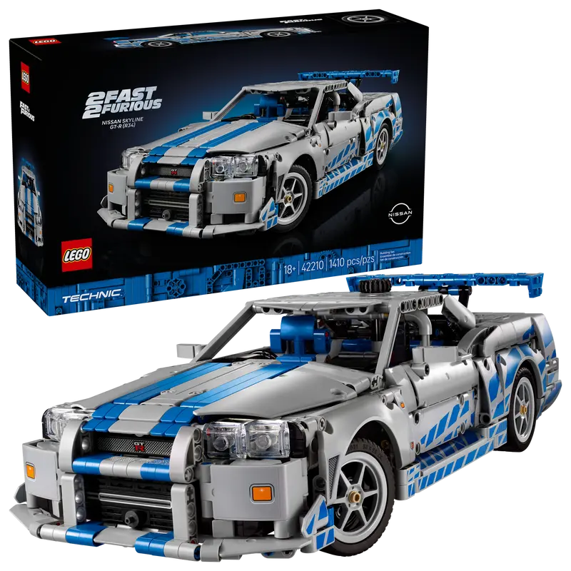 Lego Technic 2 Fast 2 Furious Nissan Skyline GT-R (R34) Car 1410pcs