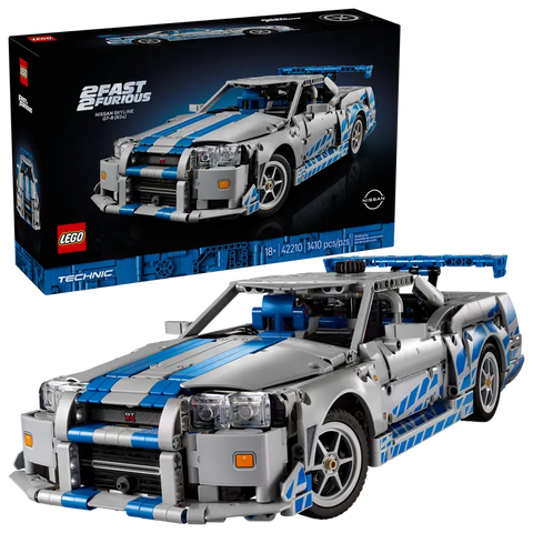 Lego Technic 2 Fast 2 Furious Nissan Skyline GT-R (R34) Car 1410pcs