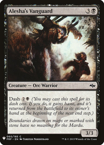 Alesha's Vanguard (LIST-060) - The List
