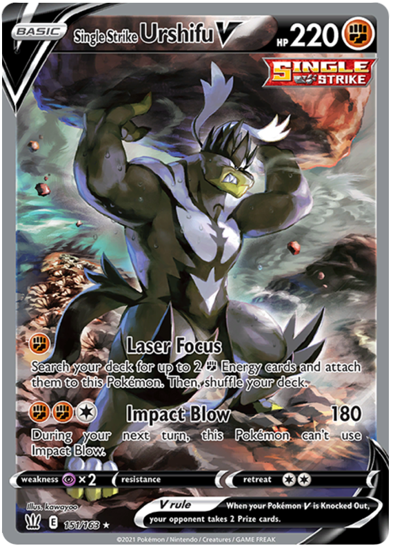 Single Strike Urshifu V (Alternate Full Art) 151/163 - SWSH05 Battle Styles Holofoil