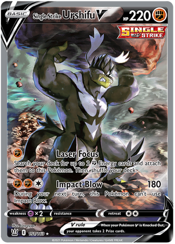 Single Strike Urshifu V (Alternate Full Art) 151/163 - SWSH05 Battle Styles Holofoil