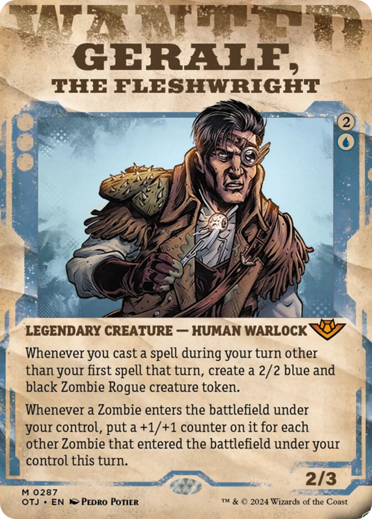 Geralf, the Fleshwright (Showcase) (OTJ-287) - Outlaws of Thunder Junction: (Showcase) (Borderless)