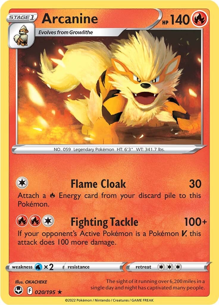 Arcanine 20/195 - SWSH12 Silver Tempest