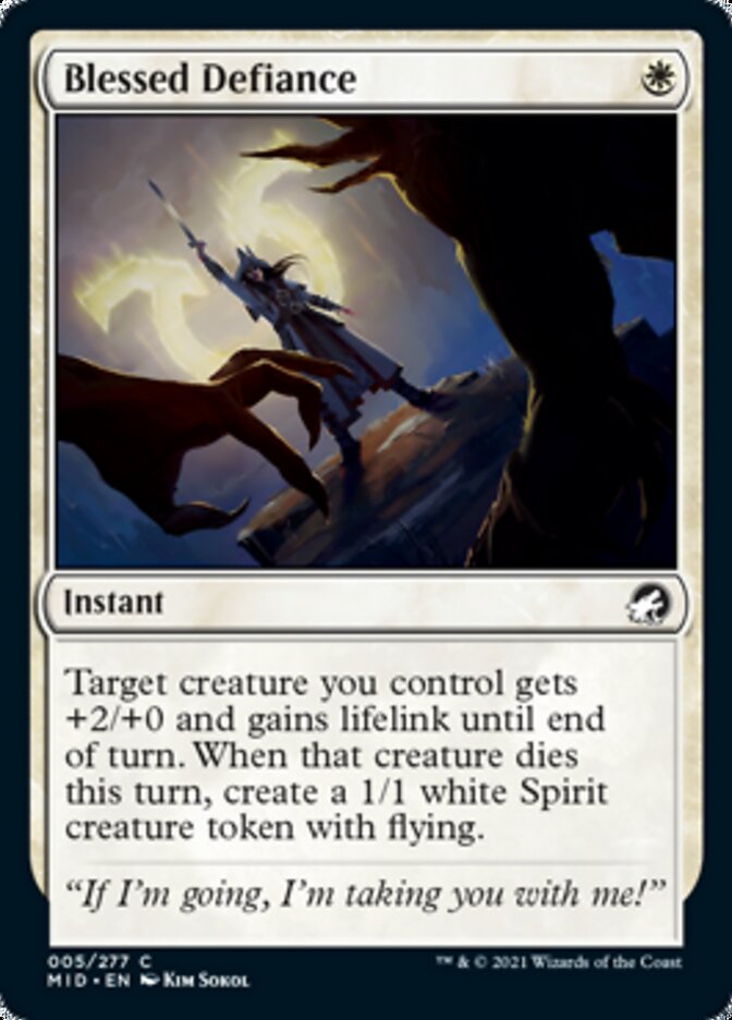 Blessed Defiance (MID-005) - Innistrad: Midnight Hunt