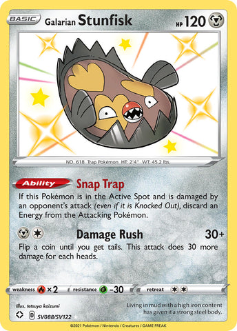 Galarian Stunfisk SV088/122 - Shining Fates Shiny Vault Holofoil