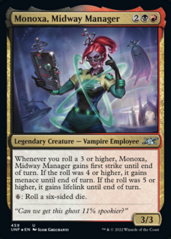 Monoxa, Midway Manager (Galaxy Foil) (UNF-459) - Unfinity Foil