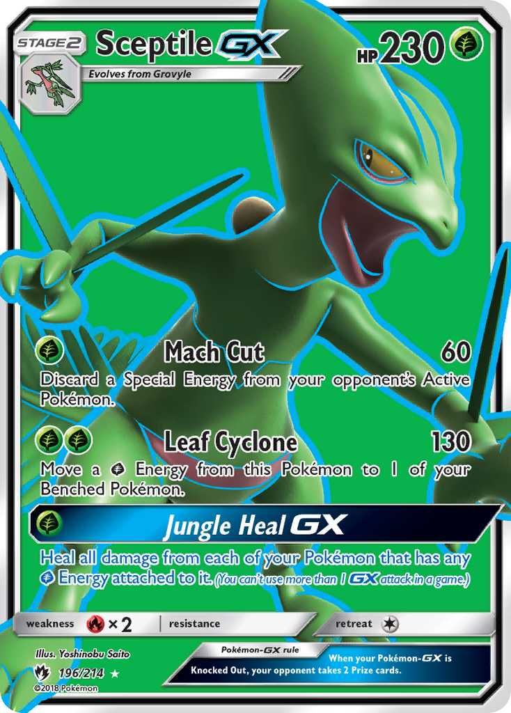 Sceptile GX (Full Art)/214 - SM  Lost Thunder Holofoil