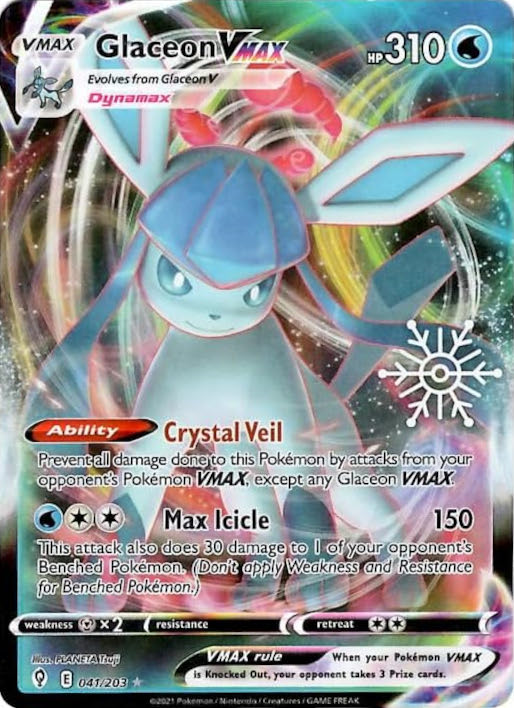 Glaceon VMAX - 041/203 (Holiday Calendar) 41 - Miscellaneous Cards & Products Holofoil