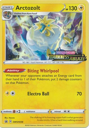Arctozolt - SWSH036 (Prerelease) [Staff] - SWSH Sword & Shield Promo Cards Holofoil