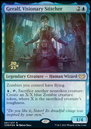 Geralf, Visionary Stitcher (PRE-061) - Innistrad: Crimson Vow Promos Foil