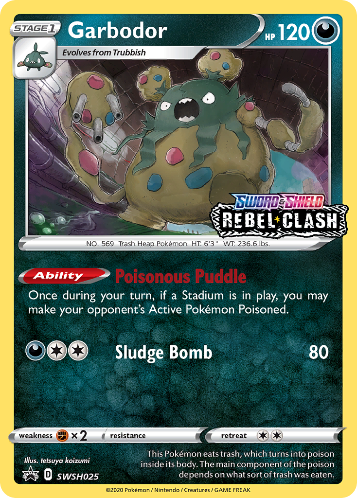 Garbodor - SWSH025 (Prerelease)/307 - SWSH Sword & Shield Promo Cards Holofoil
