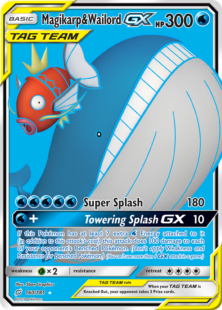 Magikarp & Wailord GX (Full Art)/181 - SM  Team Up Holofoil