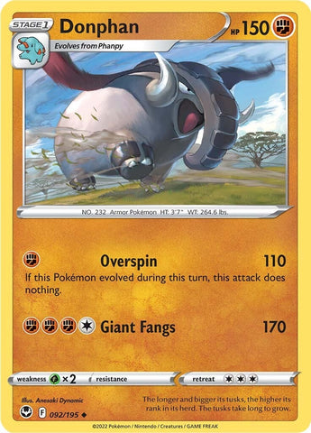 Donphan 92/195 - SWSH12 Silver Tempest