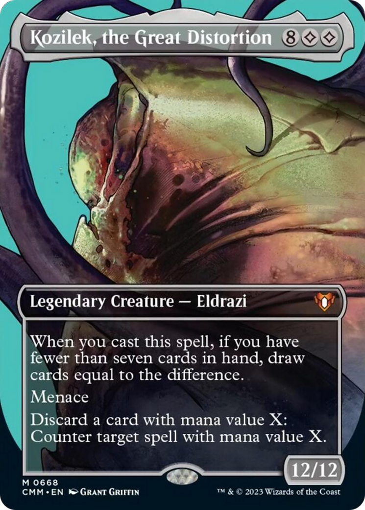 Kozilek, the Great Distortion (Borderless) (CMM-668) - Commander Masters (Borderless)