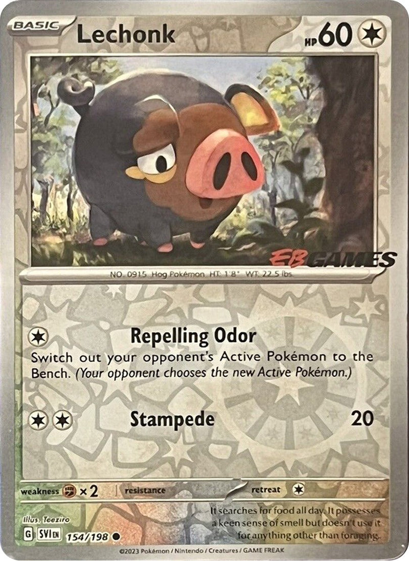 Lechonk - 154/198 (EB Games Promo) 154 - Miscellaneous Cards & Products Reverse Holofoil