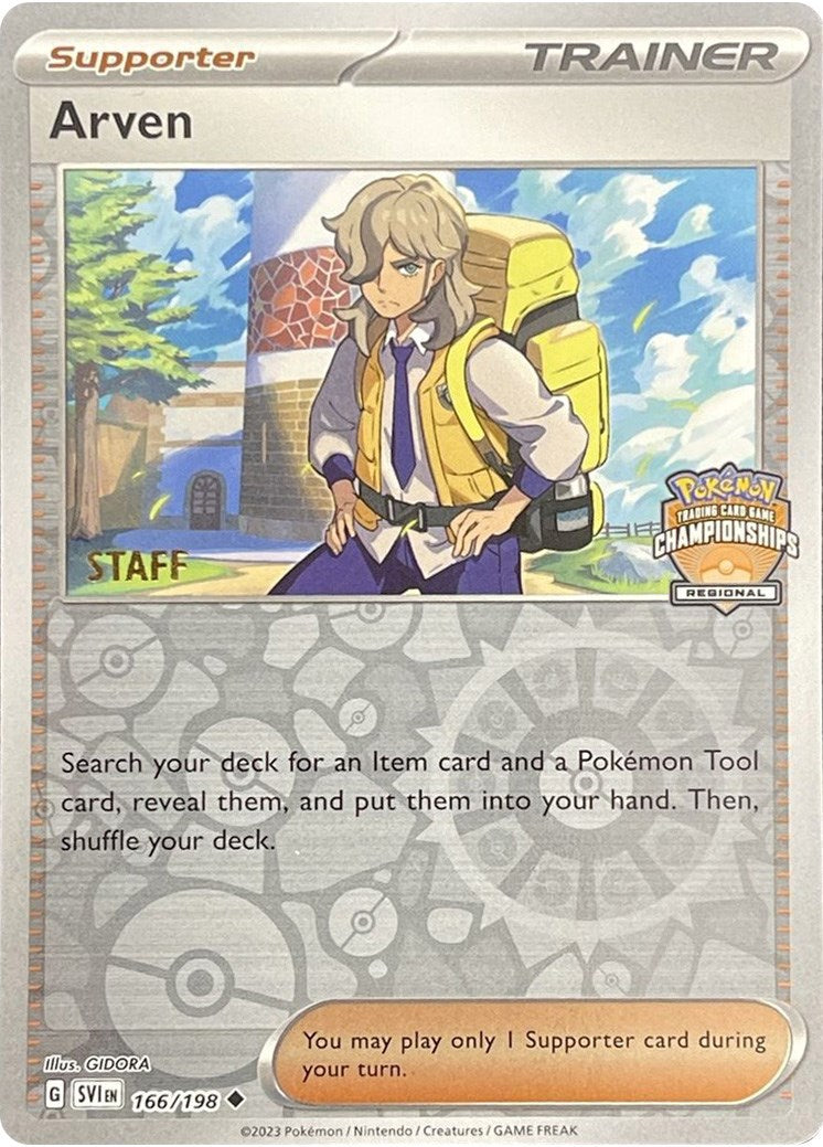 Arven - 166/198 (Regional Championships) [Staff] - League & Championship Cards Reverse Holofoil