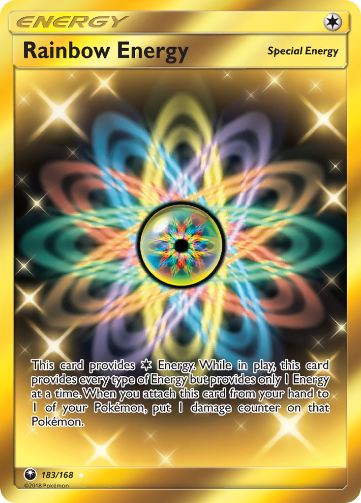 Rainbow Energy (Secret)/168 - SM  Celestial Storm Holofoil