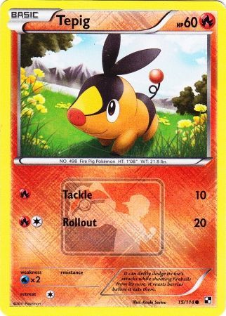 Tepig - 15/114 (League Promo) 15 - League & Championship Cards Reverse Holofoil