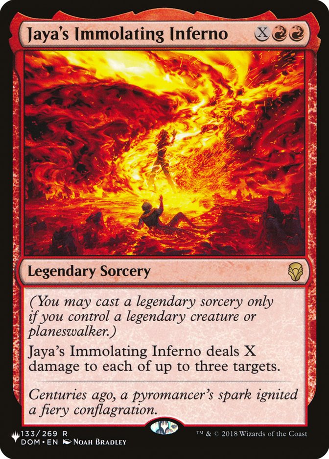 Jaya's Immolating Inferno (LIST-133/269) - The List