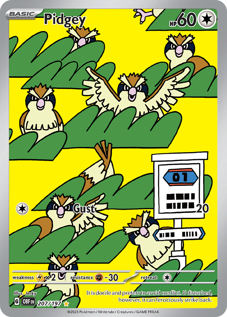 Pidgey - 207/197 207 - SV03 Obsidian Flames Holofoil