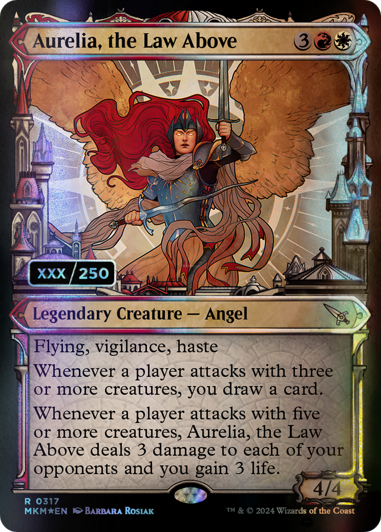 Aurelia, the Law Above (Serial Numbered) (MKM-317) - Murders at Karlov Manor: (Showcase) Foil