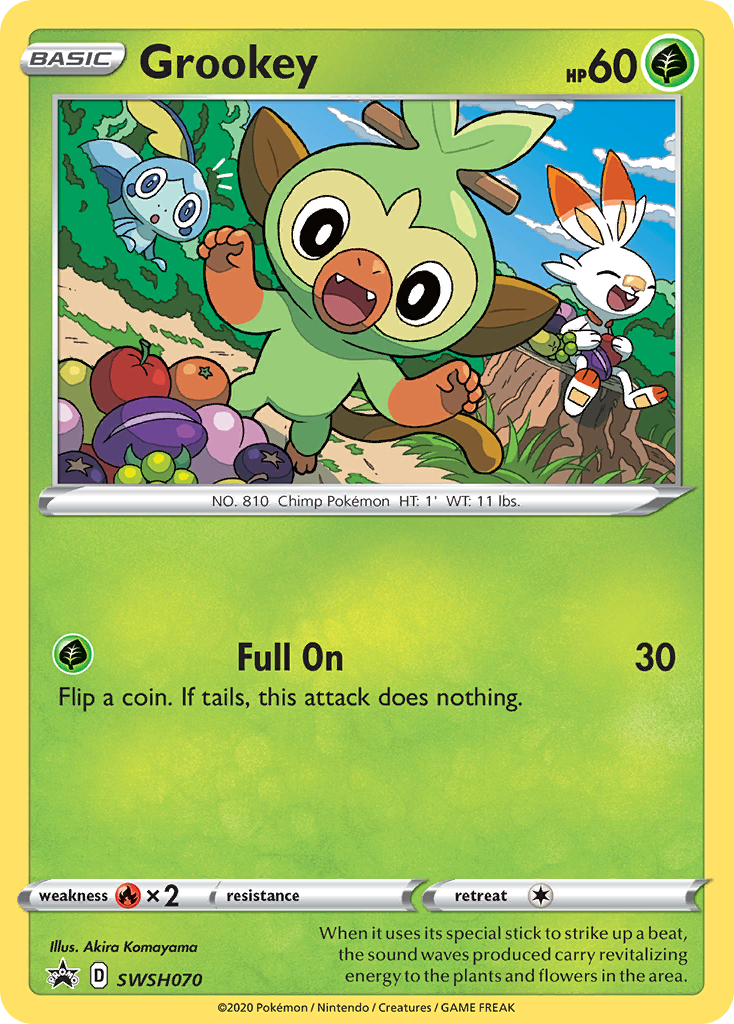 Grookey - SWSH070 SWSH070/307 - SWSH Sword & Shield Promo Cards Holofoil