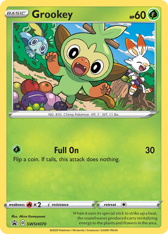 Grookey - SWSH070 SWSH070/307 - SWSH Sword & Shield Promo Cards Holofoil