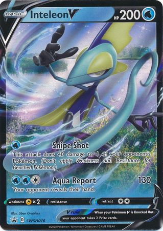 Inteleon V - SWSH016 SWSH016/307 - SWSH Sword & Shield Promo Cards Holofoil