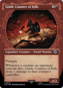 Gimli, Counter of Kills (Showcase) (Surge Foil) (LTR-804) - The Lord of the Rings: Tales of Middle-earth: (Showcase) (Borderless) Foil